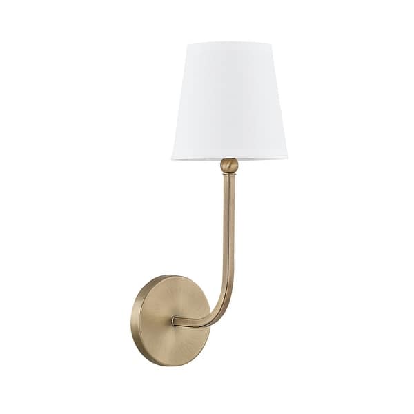 slide 2 of 7, Dawson 1- light Wall Sconce Aged  Brass