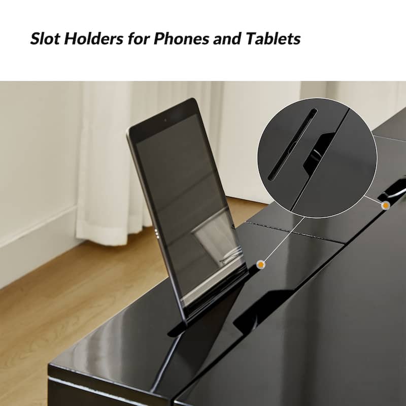 Patricia Modern 3 Drawer Desk with USB Ports and Outlet by HULALA HOME