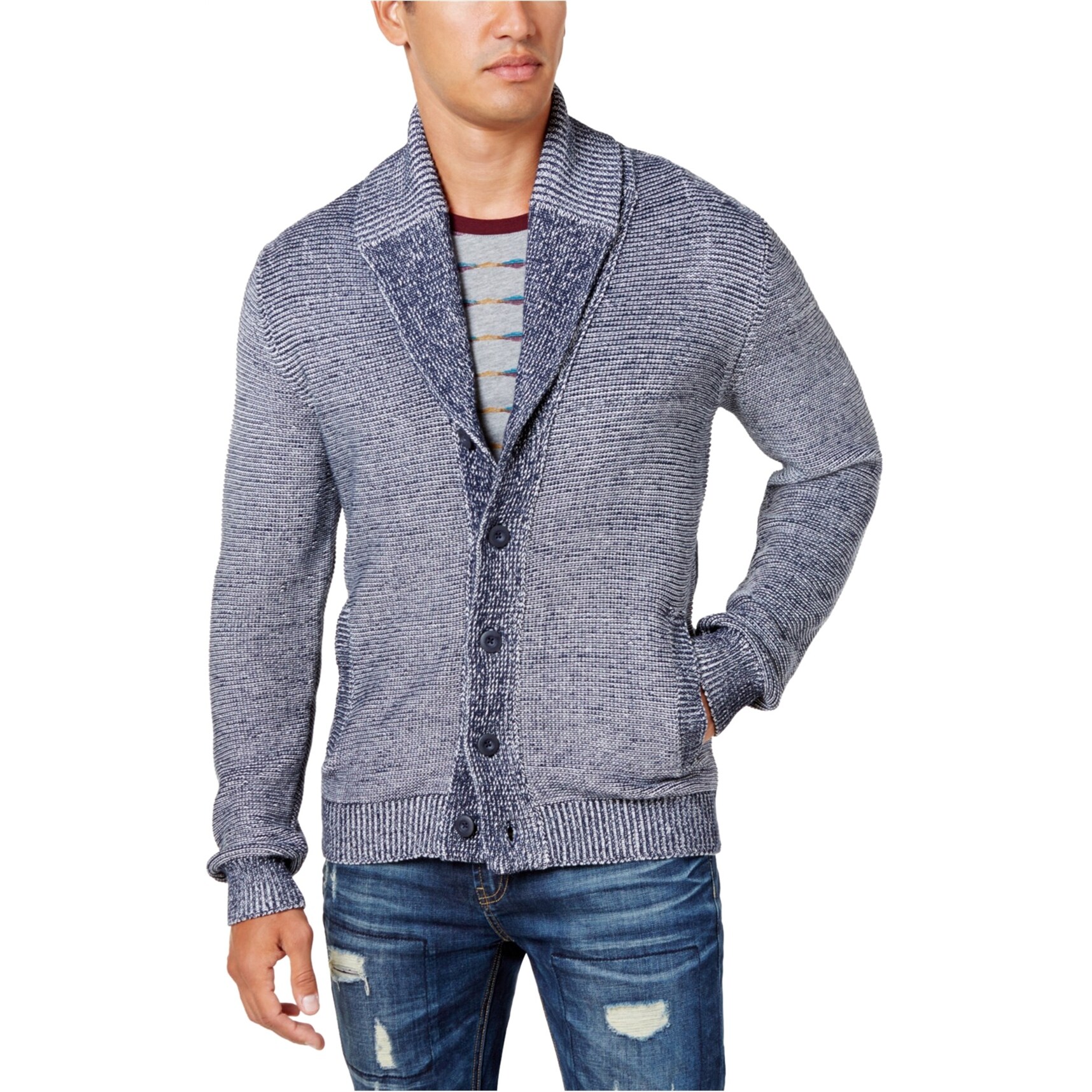 mens textured cardigan