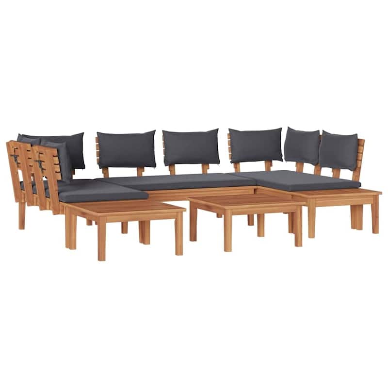 vidaXL Garden Bench Set with Cushion 3/4/5 pcs - 23.6" x 23.6" x 11.8