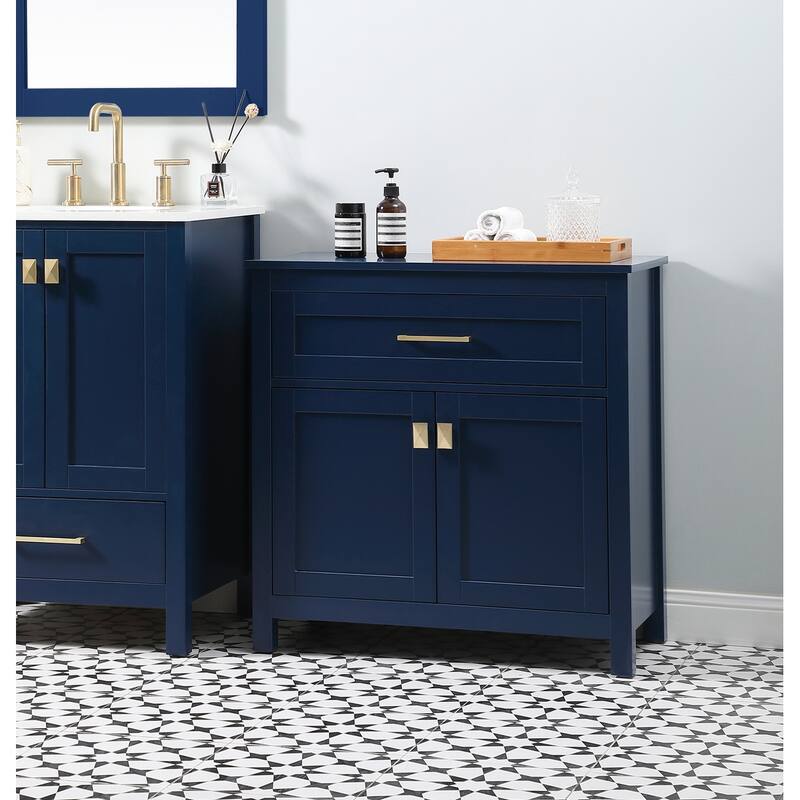 Indigo Home 30 Inch Bathroom Storage Freestanding Cabinet - 30 x 16