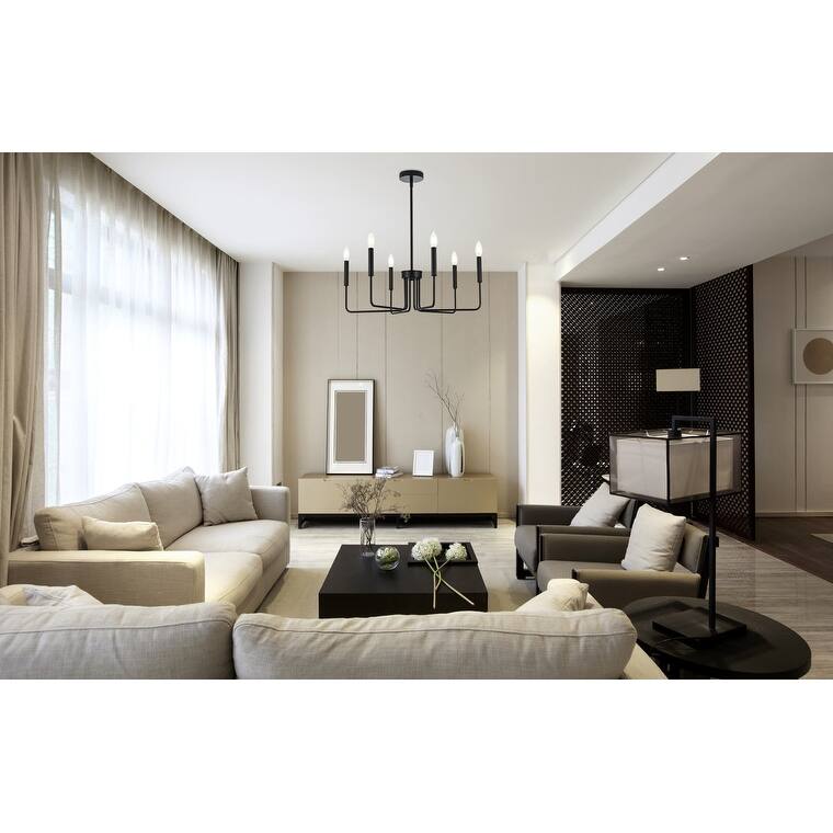 Elegant Lighting LD742D26 Willa 6 Light 26" Wide Candle Pendant