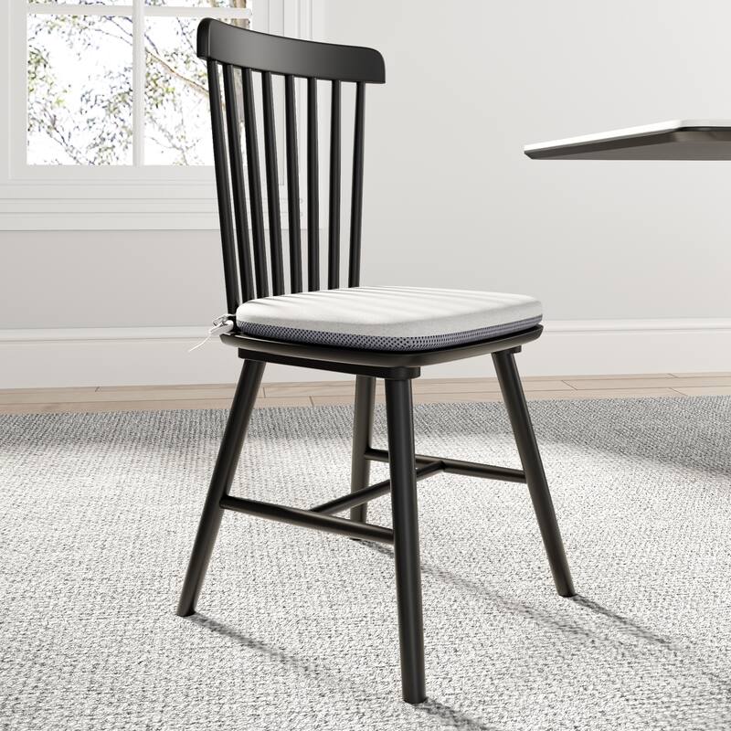 Black Grey Dining Chair Side Chair Kitchen Chair Set of 2 Office Chair Meeting Room Chair with Wood Legs - Black Grey