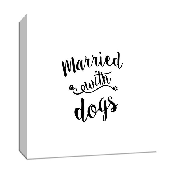 Ptm Images 9 147722 Ptm Canvas Collection 12 X 12 Married With Dogs Giclee Sayings Quotes Art Print On Canvas N A