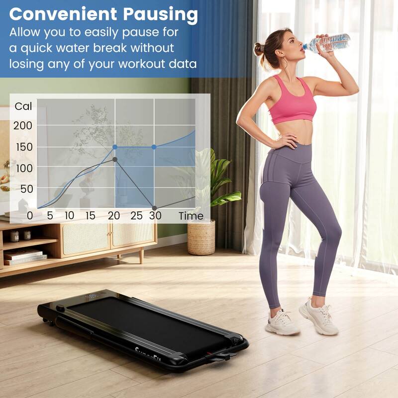 Superfit 3-in-1 Folding Treadmill with Smart Apps Remote Control LED - See Details