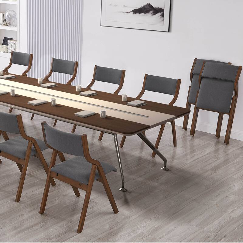 Upholstered folding Dining chair, space saving, easy to carry, Dining Room, 2-Pack
