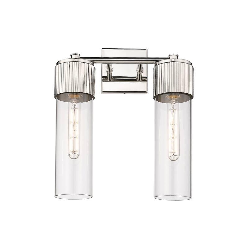 Innovations Lighting Bolivar - 2 Light 12" Wall-Mounted Sconce - Clear/Polished Nickel