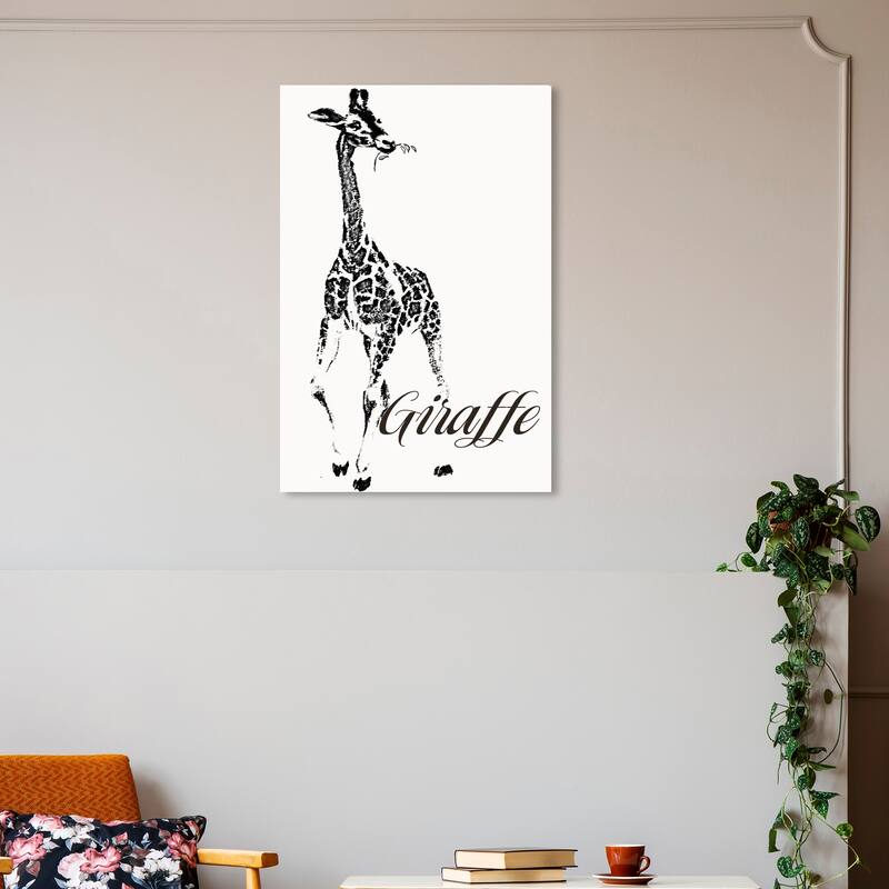 Wynwood Studio Canvas Animals Giraffe Gold Black and Modern & Contemporary Wall Art Canvas Print - 30 x 20