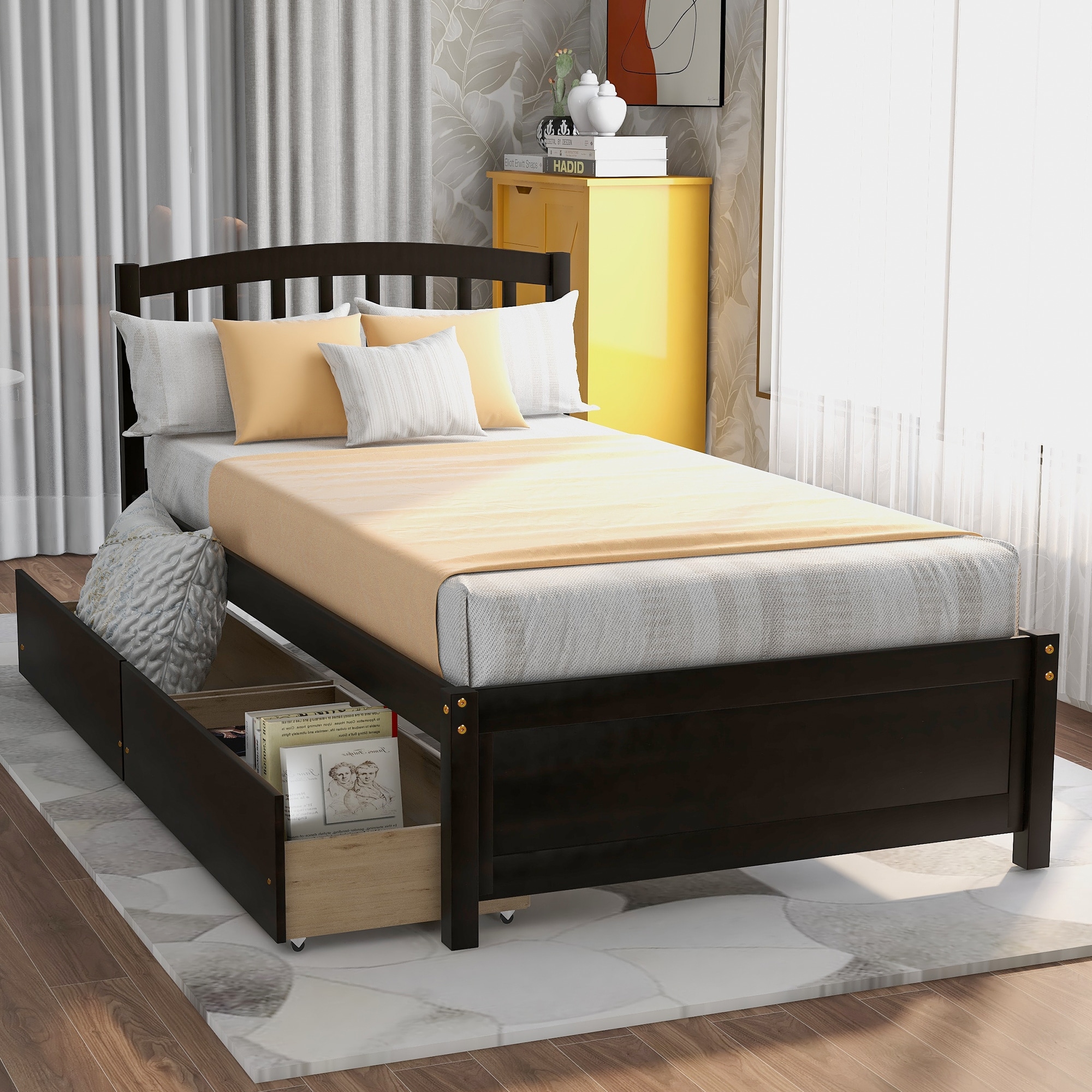 Plywood bed sales with storage