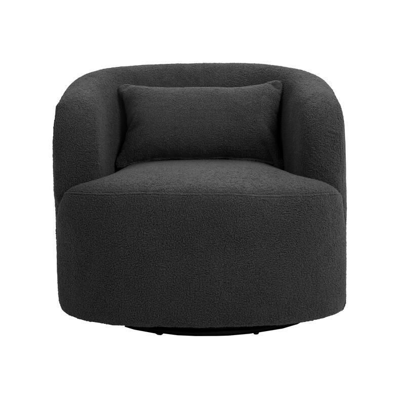 Modern 360-degree Rotation Teddy Barrel Chairs