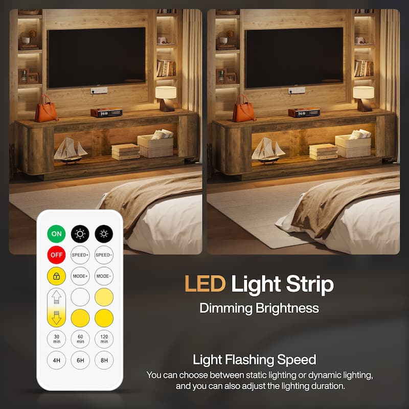 70.9-Inch TV Stand, Entertainment Center for 65/70/75/80-Inch TVs