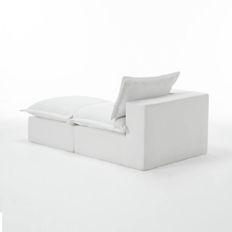 Chenille L-Shaped Modular Sectional Sofa Comfy Cloud Couch For Living Room