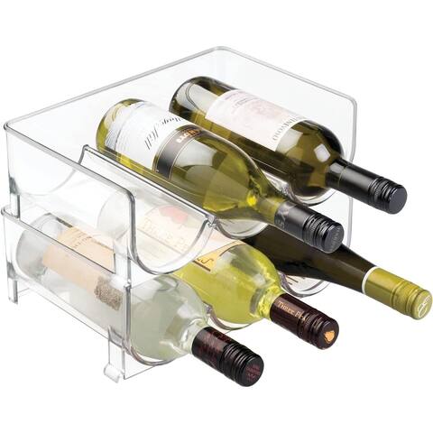 MDesign Refrigerator Wine Rack - 2 Pack (Clear)