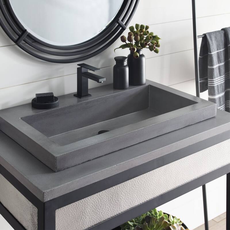 Native Trails NativeStone 30" Rectangular Stone Composite Drop In - Slate