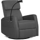 preview thumbnail 1 of 4, Evolur Maverick Power Recline Glider with Device Holder Tempered Grey