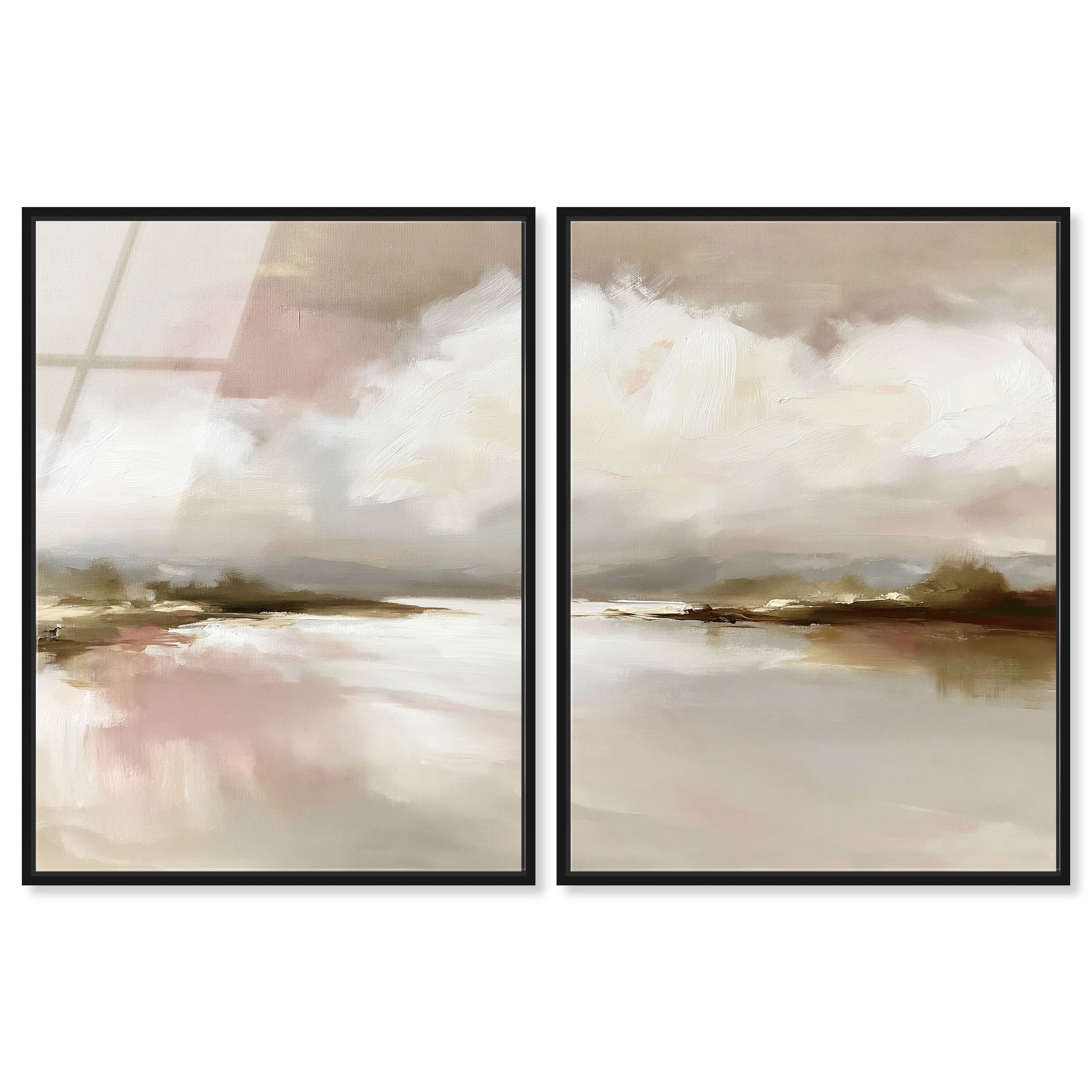 Pale Sanctuary I Coastal Abstract Art Set Acrylic Print by Art Remedy