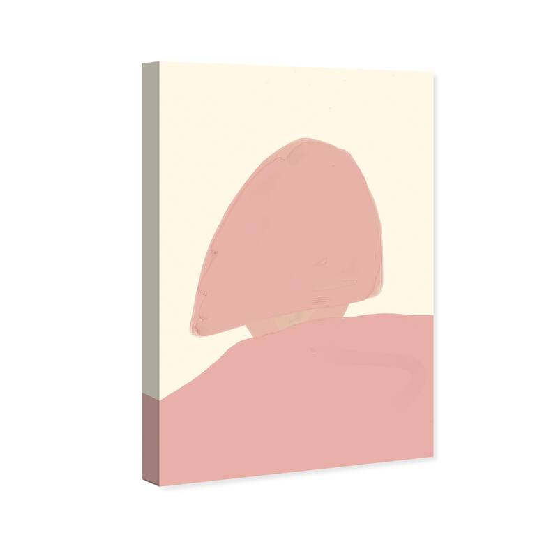 Wynwood Studio Canvas Fashion and Glam Female Silhouette Pink and Cream White Modern & Contemporary Wall Art Canvas Print