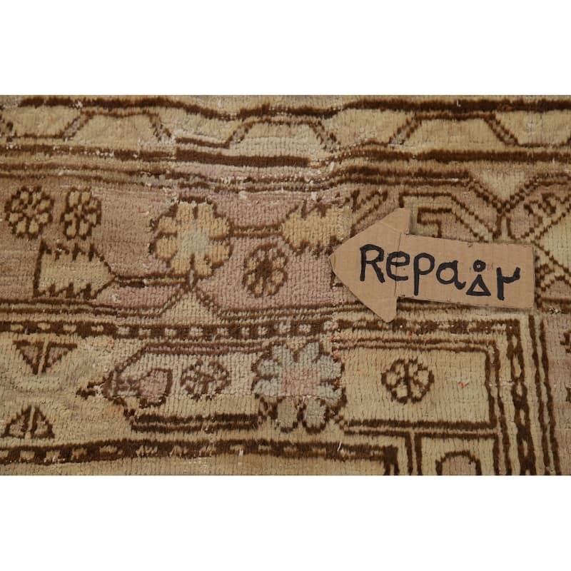 Pre-1900 Antique Vegetable Dye Khotan Rug Hand-Knotted Wool Carpet - 5'7"x 10'7"