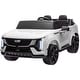 preview thumbnail 10 of 8, Licensed Cadillac Escalade Ride-On Car with Dual Control, Suspension & Extended Run-Time - White