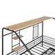 preview thumbnail 17 of 18, Metal Full Size House Bed with Trundle and Built-in Shelf and Grid,Kids and Baby