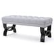 preview thumbnail 4 of 63, Scarlette Tufted Fabric Ottoman Bench by Christopher Knight Home - 41.00" L x 17.25" W x 16.75" H