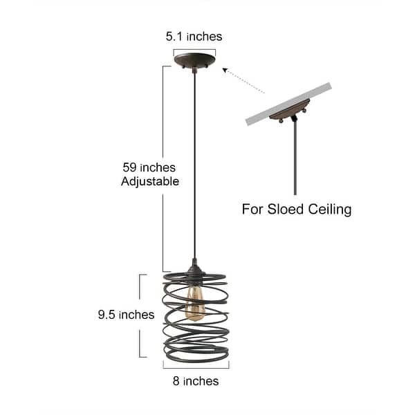 dimension image slide 0 of 2, The Gray Barn Farmhouse Rustic 1-Light Dimmable Pendant Lights for Kitchen Island