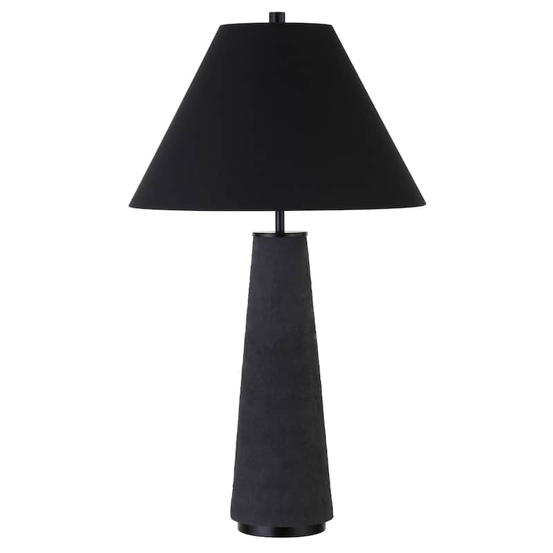 Ingalls 28" Tall Monochrome Table Lamp with Fabric Shade - Black