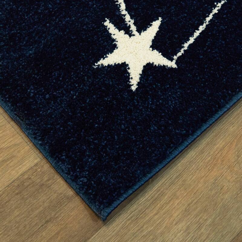 Mod-Tod Planet Border Kids Area Rug