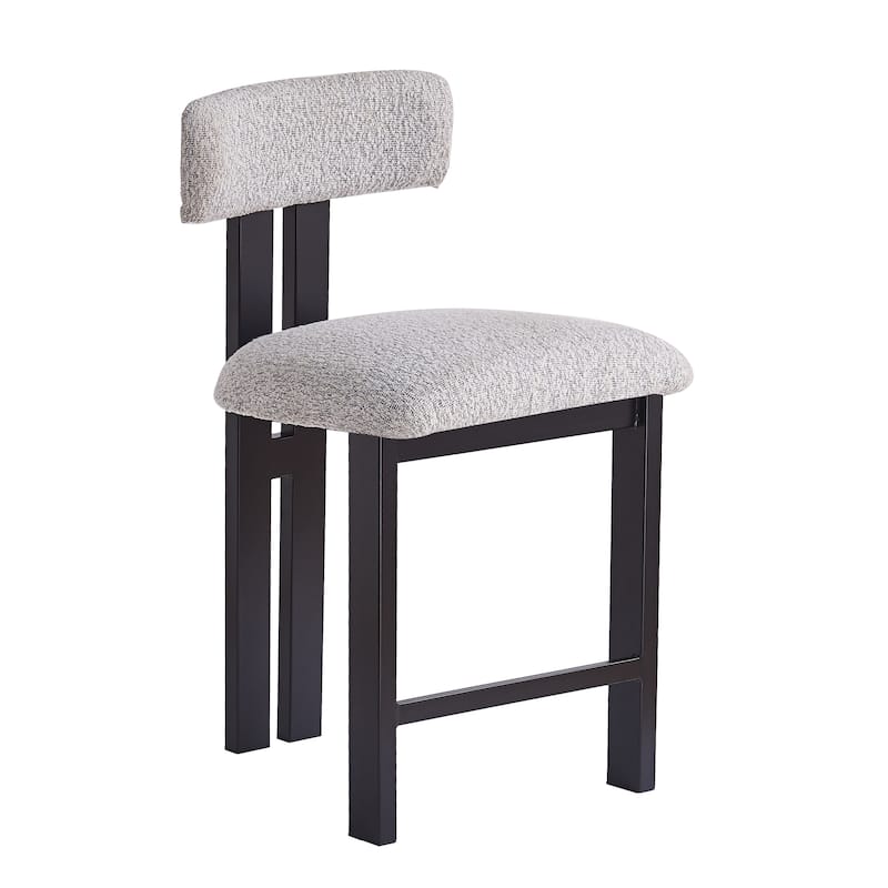 Christopher Knight Home - Ava Stylish Upholstered Round Counter stool with Low Back (Set of 2) - 21"L x 20"W x 38"H