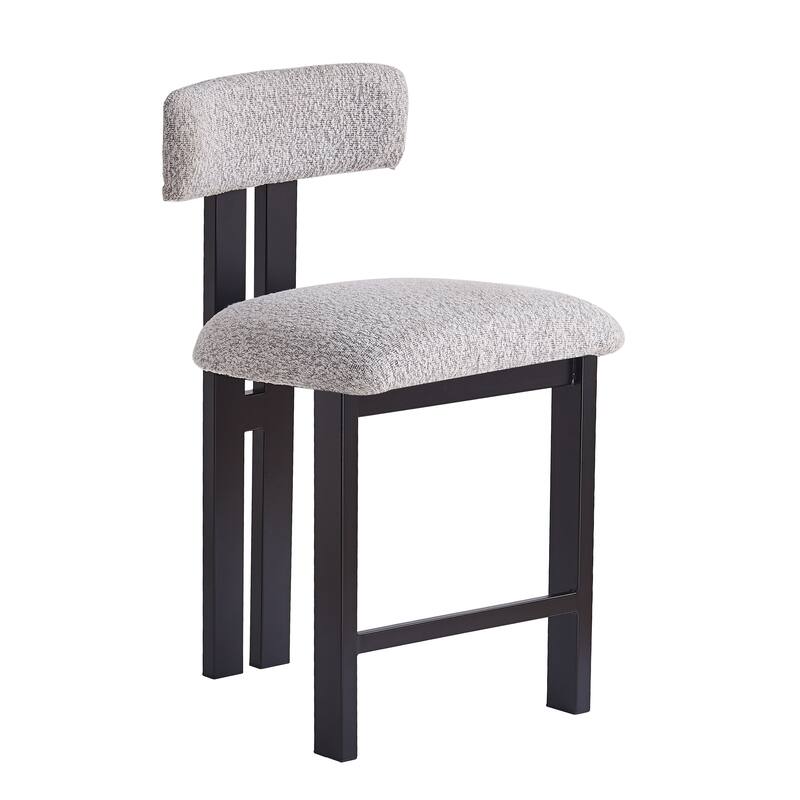 Elegant Round Kitchen Stools‌ – 26.5" Low Back Bar Stools with Padded Seat & Sturdy Metal Frame – Perfect for Dining Areas