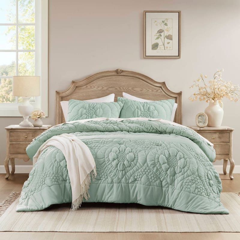 Madison Park Elise Comforter Set - Full/Queen - Sage