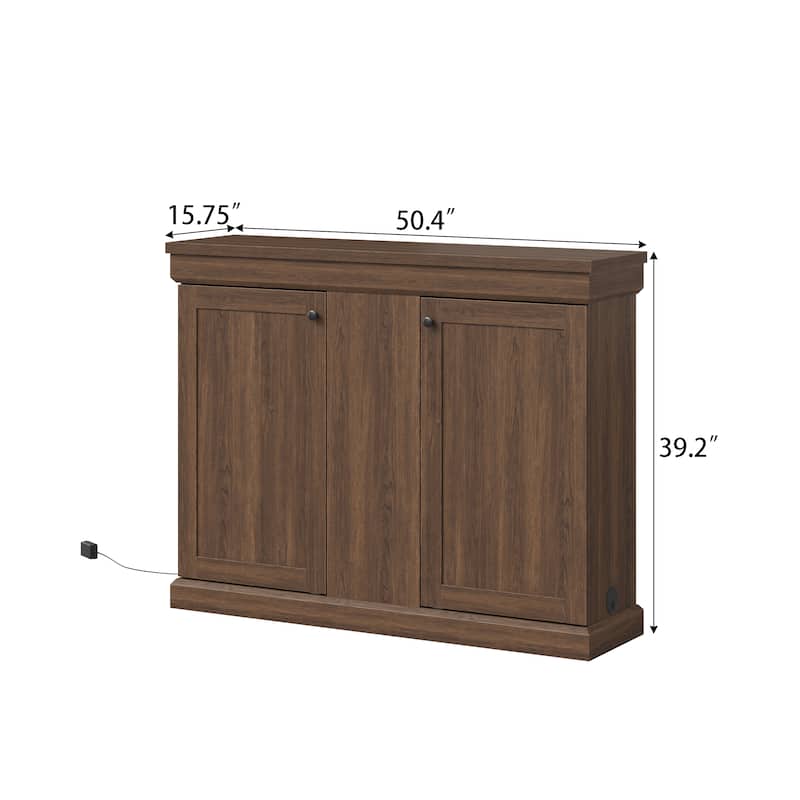 Motorized TV Lift Cabinet for TVs up to 50 Inch, Pop Up TV Lift Console with Remote Control, Hidden TV Cabinet Stand