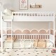 preview thumbnail 2 of 11, Convertible Bunk Bed with Ladder and Safety Guardrails, Solid Wood Frame