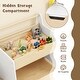preview thumbnail 6 of 6, Kids Table and Chair Set with 2 in 1 Detachable Tabletop and Storage-White - Multi