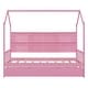preview thumbnail 12 of 37, Modern Wooden House Bed Frame, Storage Shelves & Roof