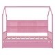 preview thumbnail 14 of 29, Wooden Twin Size House Bed with Trundle,Kids Bed with Shelf, Gray