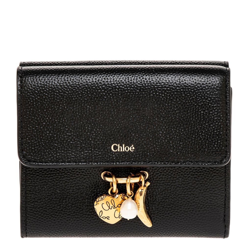 Chloe Charms Small Trifold Wallet in Grained Leather