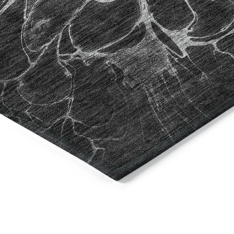 HomeRoots Abstract Transitional Rectangle Outdoor Rug