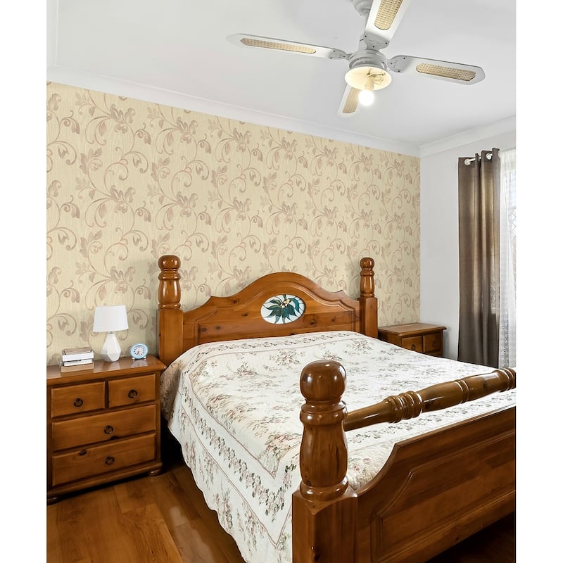 Seabrook Designs Gyneth Acanthus Scrolls Unpasted Wallpaper