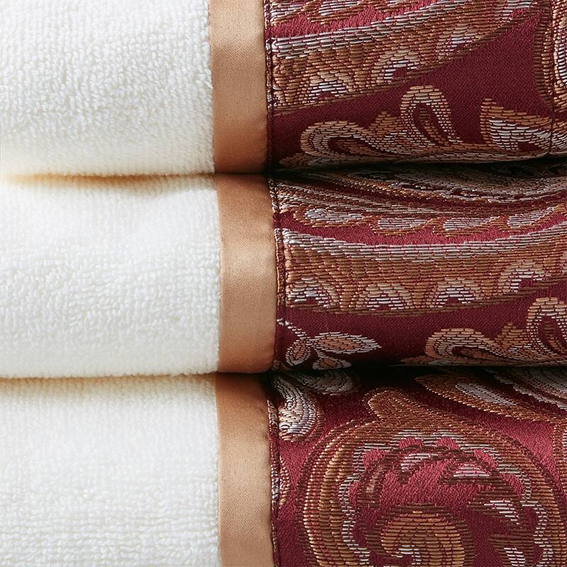 6-Piece Cotton Jacquard Towel Set - N/A