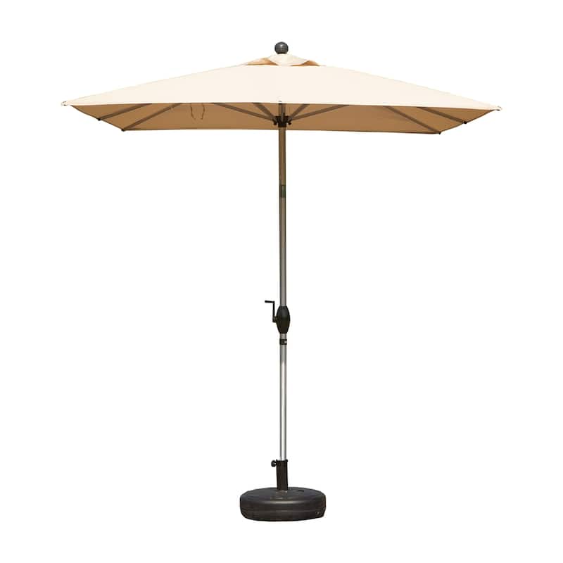 GDFStudio - Rectangular Patio Umbrella with Crank Lift and Multi-Angle Tilt, UV-Resistant Outdoor Shade