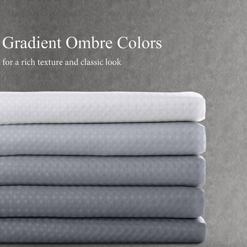 Blue Grey Shower Curtain, 72x72, Boho Pattern, Hooks Included