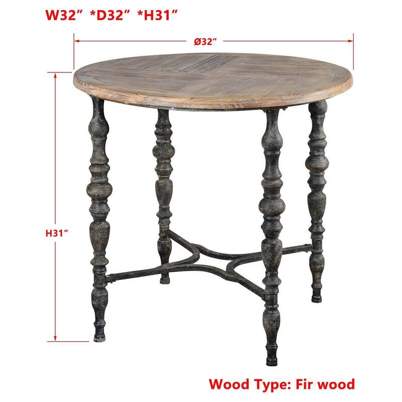 Jefferson Fir Wood End Table, Natural