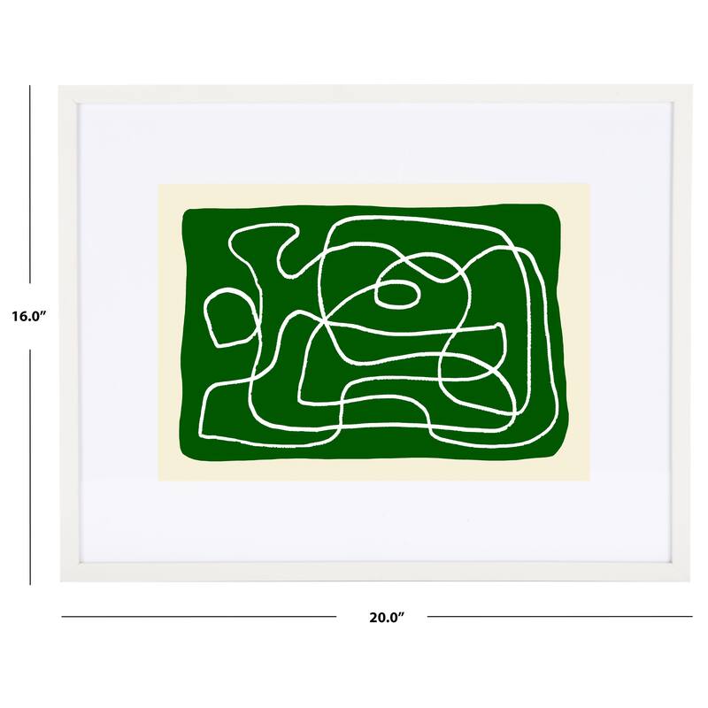 SAFAVIEH Egle Roadmap 20 x 16-inch Framed Wall Art