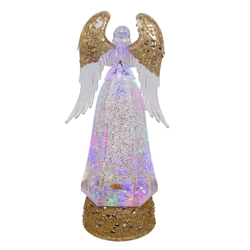 Kurt Adler 10.24-Inch Battery-Operated LED Lighted Angel Lantern