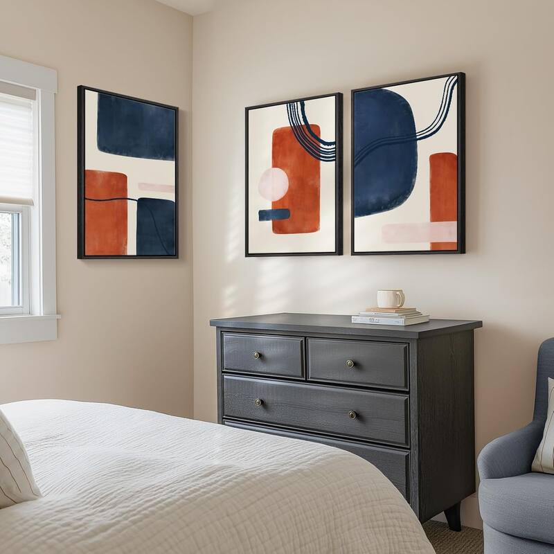 Mid Century Modern Colorful Abstract Wall Art