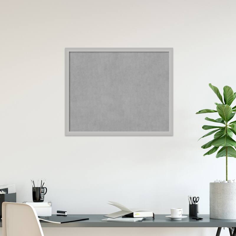 Amanti Art Low Luster Silver Framed Magnetic Board