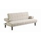 preview thumbnail 5 of 7, Finnegan Beige Upholstered Tufted Sofa Bed