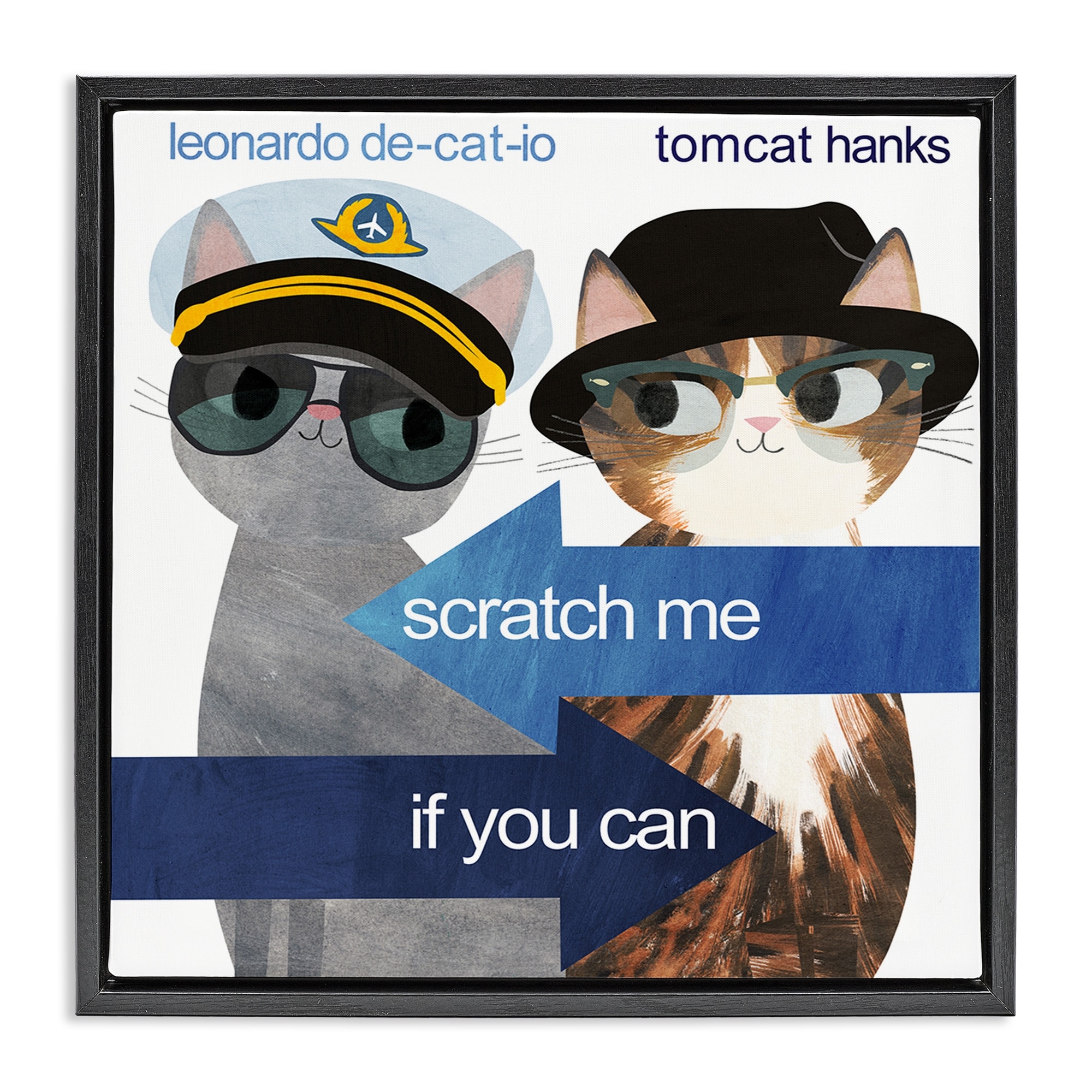 Stupell Scratch Me If You Can Framed Floater Canvas Wall Art Design by Angie Rozelaar