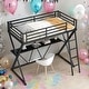 preview thumbnail 1 of 9, Modern Twin Size Loft Bed With Desk,Ladder And Full-Length Guardrails,X-Shaped Frame for Bedroom Black
